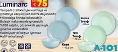 LUMİNARC YEMEK TABAĞI 20 CM/ TATLI TABAĞI 19 CM/KASE 12,5 CM